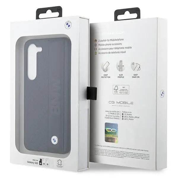 BMW BMHCS23S22RDPK S23 S911 black/black hardcase Leather Textured & Stripe - Cell phone cases and covers<<<HurtelXML