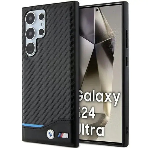BMW BMHCS24L22NBCK S24 Ultra S928 black/black Leather Carbon - Cell phone cases and covers<<<HurtelXML
