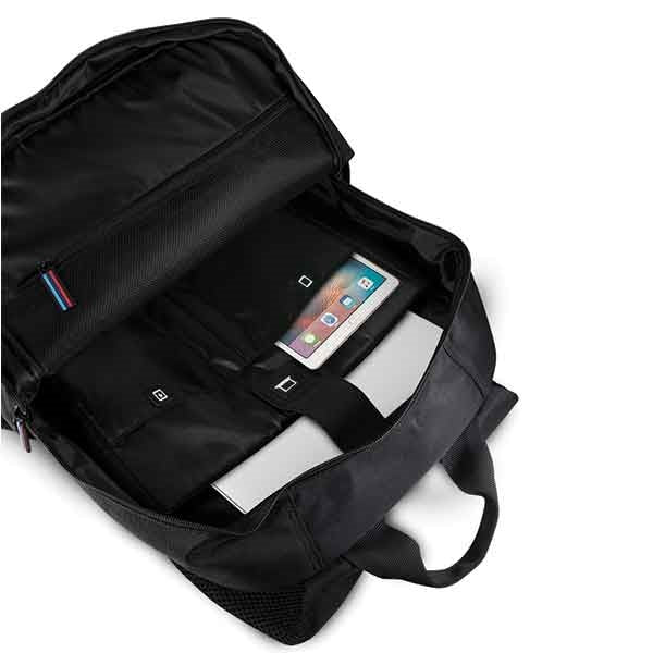 BMW Carbon Navy Stripe backpack for a 16’’ laptop - black - Laptop bags<<<HurtelXML