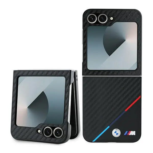 BMW Carbon Tricolor Case for Samsung Galaxy Z Flip 6 - Black - Cell phone cases and covers<<<HurtelXML