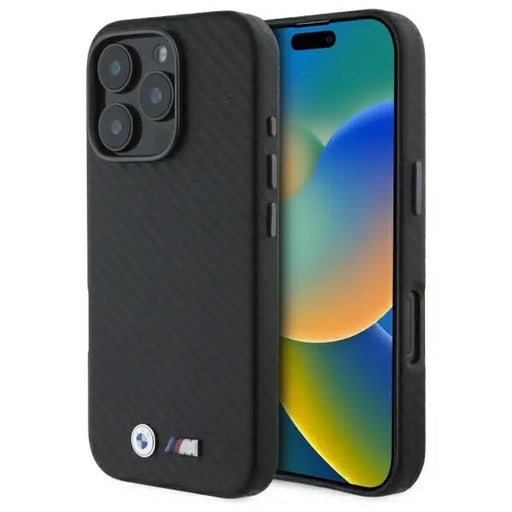 BMW Carbon Wrapped Metal iPhone 16 Pro Max Case - Black - Cell phone cases and covers<<<HurtelXML