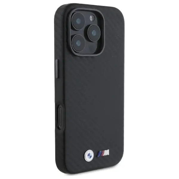 BMW Carbon Wrapped Metal iPhone 16 Pro Max Case - Black - Cell phone cases and covers<<<HurtelXML