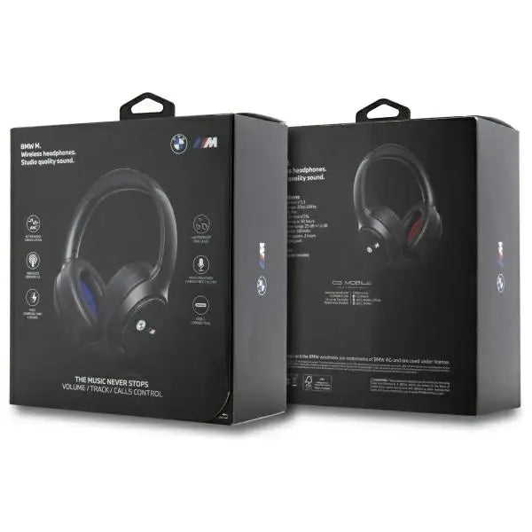 BMW Encmetal Logos Bluetooth ANC Over-Ear Headphones - Black - Headphones and speakers<<<HurtelXML