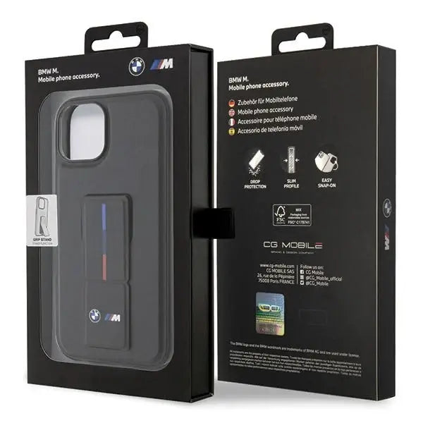 BMW Grip Hot Stamp case for iPhone 15 / 14 / 13 - black - Cell phone cases and covers<<<HurtelXML