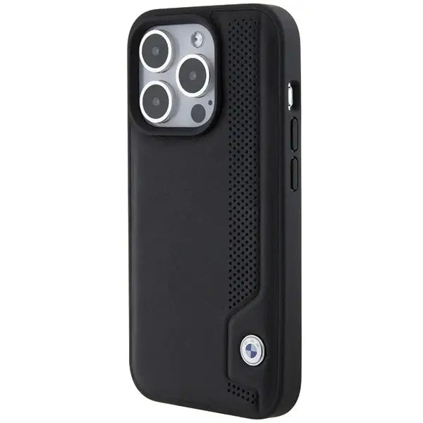 BMW Leather Blue Dots case for iPhone 15 Pro - black - Cell phone cases and covers<<<HurtelXML