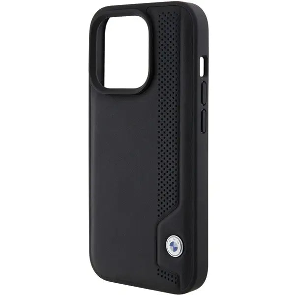 BMW Leather Blue Dots case for iPhone 15 Pro - black - Cell phone cases and covers<<<HurtelXML