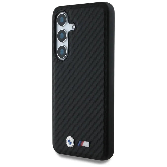 BMW Leather Carbon MagSafe Case for Samsung Galaxy S25+ - Black - Cell phone cases and covers<<<HurtelXML