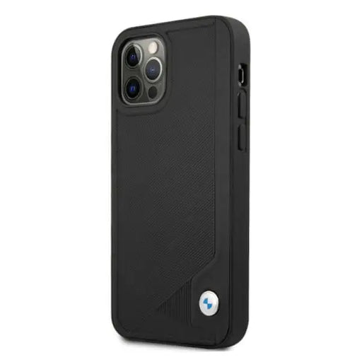 BMW Leather Deboss Case for iPhone 12 Pro Max - Black - Cell phone cases and covers<<<HurtelXML