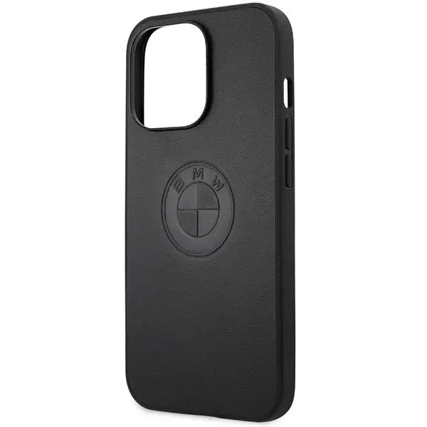 BMW Leather Emboss case for iPhone 13 Pro / iPhone 13 - black - Cell phone cases and covers<<<HurtelXML