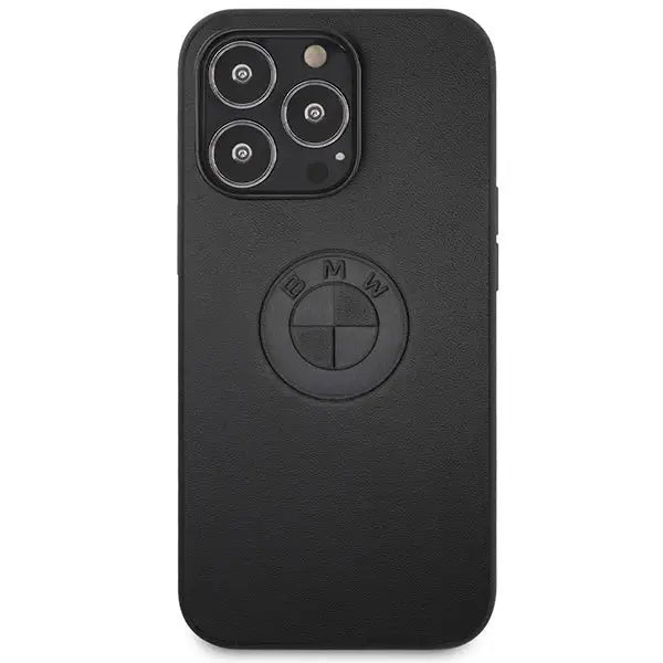 BMW Leather Emboss case for iPhone 13 Pro / iPhone 13 - black - Cell phone cases and covers<<<HurtelXML