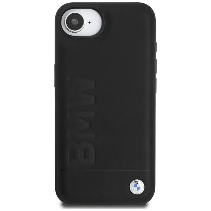 BMW Leather Hot Stamp iPhone 16e Case - Black - Cell phone cases and covers<<<HurtelXML