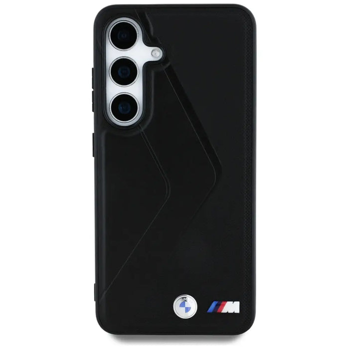 BMW Leather Oversized Stripes MagSafe case for Samsung Galaxy S25 - black - Cell phone cases and covers<<<HurtelXML