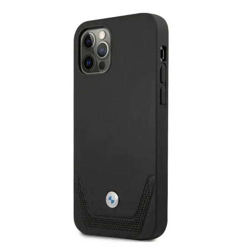 BMW Leather Perforate Case for iPhone 12 / iPhone 12 Pro - Black - Cell phone cases and covers<<<HurtelXML