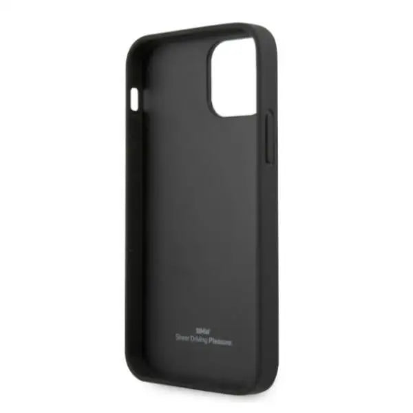BMW Leather Perforated Sides Case for iPhone 12 / iPhone 12 Pro - Black - Cell phone cases and covers<<<HurtelXML