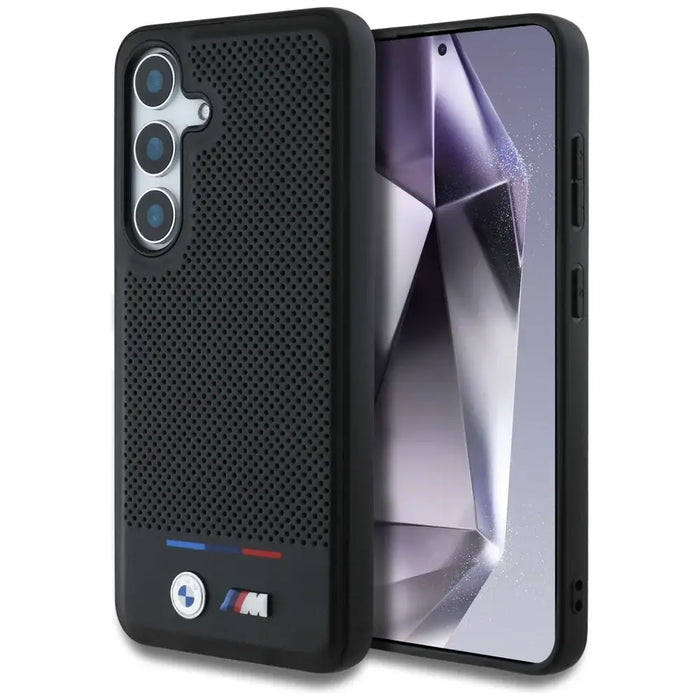 BMW Leather Tricolor Stripe MagSafe Case for Samsung Galaxy S25+ - Black - Cell phone cases and covers<<<HurtelXML