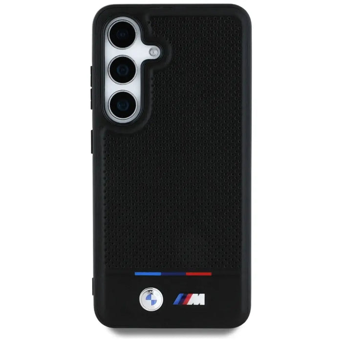 BMW Leather Tricolor Stripe MagSafe Case for Samsung Galaxy S25+ - Black - Cell phone cases and covers<<<HurtelXML