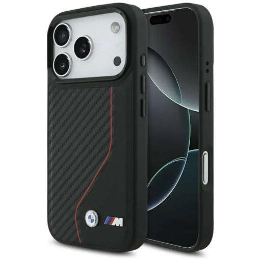 BMW M Carbon Line & Logo MagSafe Case for iPhone 17 Pro - Red - Cell phone cases and covers<<<HurtelXML