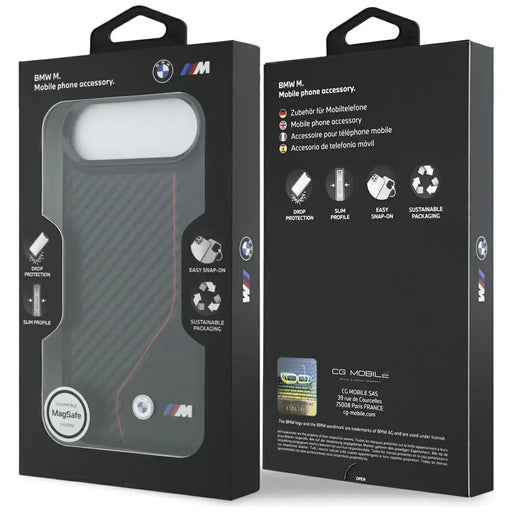 BMW M Carbon Line & Logo MagSafe Case for iPhone Air - Red - Cell phone cases and covers<<<HurtelXML