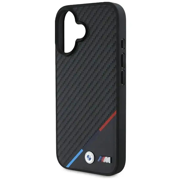 BMW M Carbon Tricolor Line MagSafe iPhone 16 Case - Black - Cell phone cases and covers<<<HurtelXML