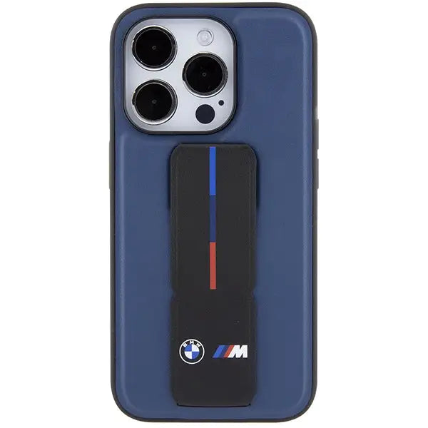 BMW M Grip Stand Bicolor case for iPhone 15 Pro - navy blue - Cell phone cases and covers<<<HurtelXML