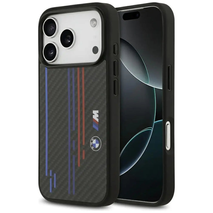 BMW M Kevlar Lines & Logo MagSafe Case for iPhone 17 Pro - Black - Cell phone cases and covers<<<HurtelXML