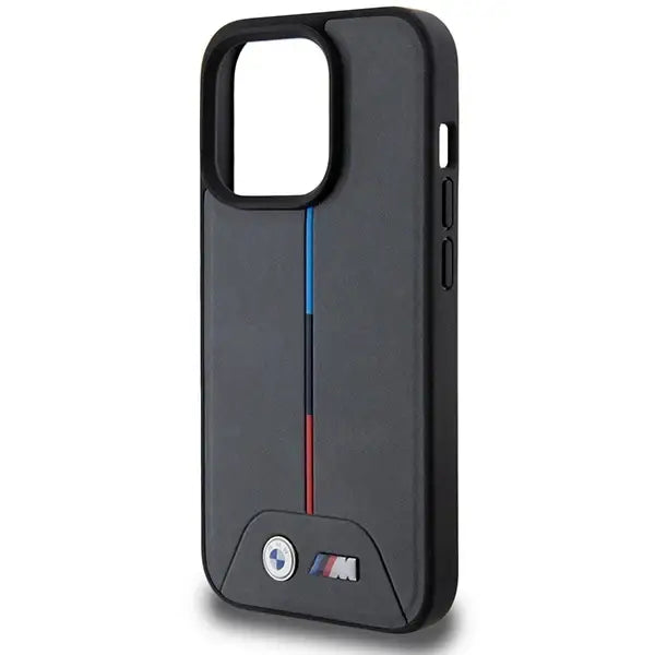 BMW M Quilted Tricolor MagSafe case for iPhone 15 Pro - gray - Cell phone cases and covers<<<HurtelXML