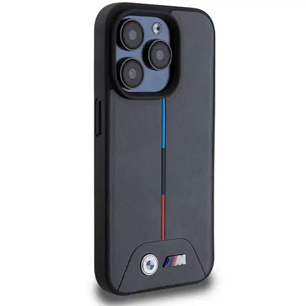 BMW M Quilted Tricolor MagSafe case for iPhone 15 Pro - gray - Cell phone cases and covers<<<HurtelXML