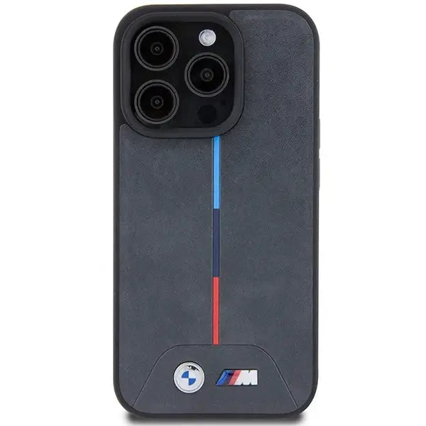 BMW M Quilted Tricolor MagSafe case for iPhone 15 Pro - gray - Cell phone cases and covers<<<HurtelXML