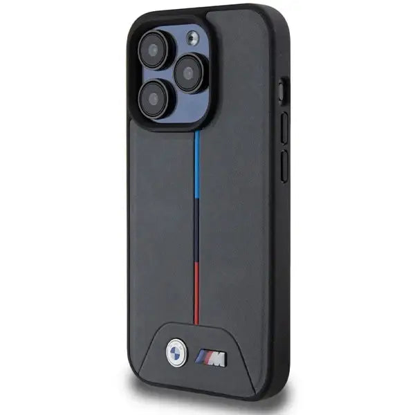 BMW M Quilted Tricolor MagSafe case for iPhone 15 Pro - gray - Cell phone cases and covers<<<HurtelXML