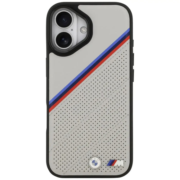 BMW M Tricolor Metal Logo MagSafe Case for iPhone 17 - Gray - Cell phone cases and covers<<<HurtelXML