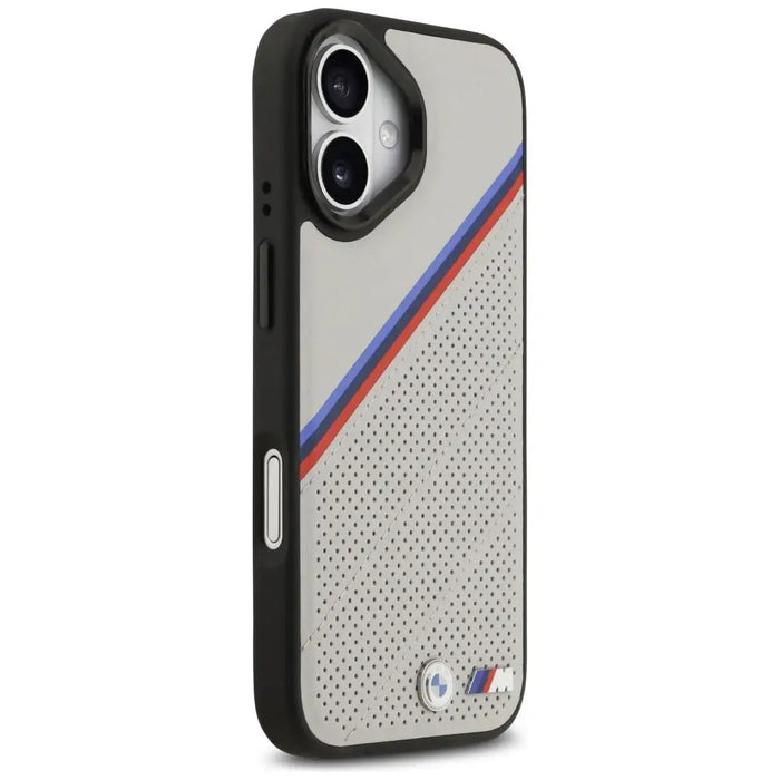 BMW M Tricolor Metal Logo MagSafe Case for iPhone 17 - Gray - Cell phone cases and covers<<<HurtelXML
