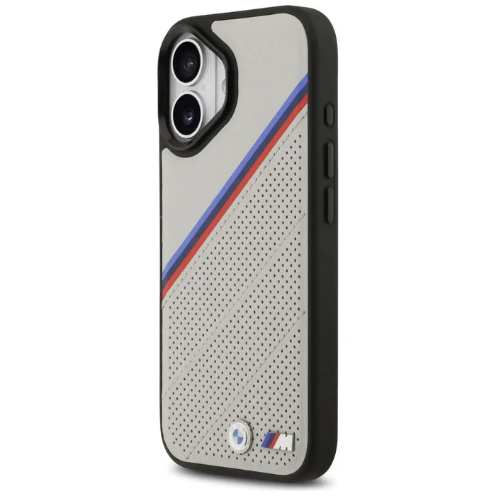BMW M Tricolor Metal Logo MagSafe Case for iPhone 17 - Gray - Cell phone cases and covers<<<HurtelXML