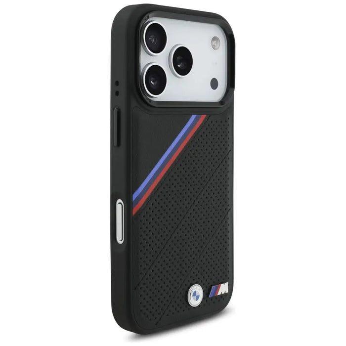 BMW M Tricolor Metal Logo MagSafe Case for iPhone 17 Pro - Black - Cell phone cases and covers<<<HurtelXML