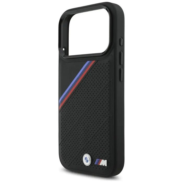 BMW M Tricolor Metal Logo MagSafe Case for iPhone 17 Pro - Black - Cell phone cases and covers<<<HurtelXML