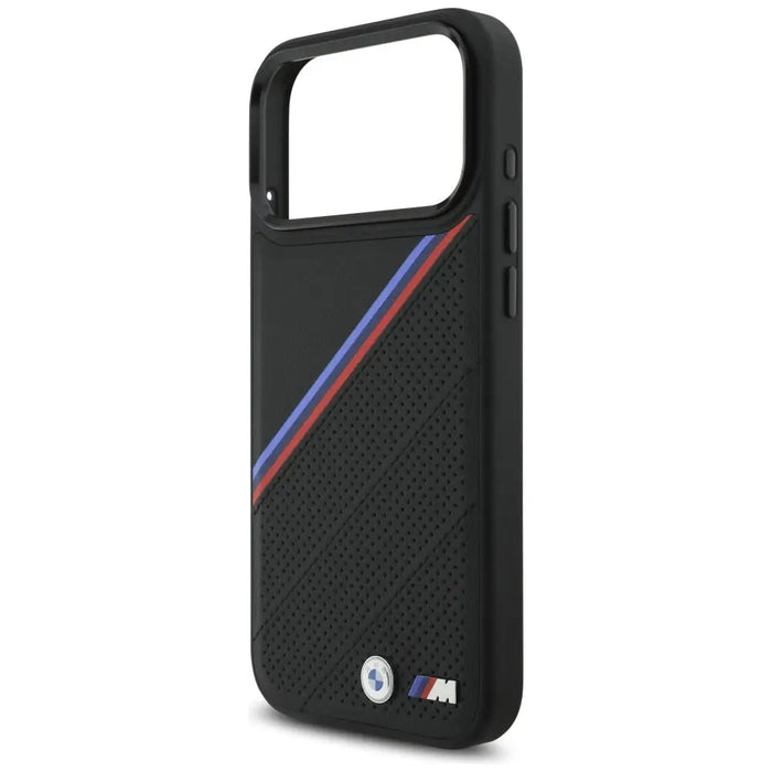 BMW M Tricolor Metal Logo MagSafe Case for iPhone 17 Pro Max - Black - Cell phone cases and covers<<<HurtelXML