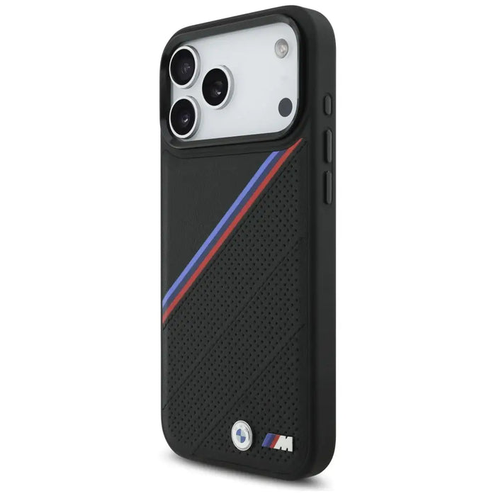 BMW M Tricolor Metal Logo MagSafe Case for iPhone 17 Pro Max - Black - Cell phone cases and covers<<<HurtelXML