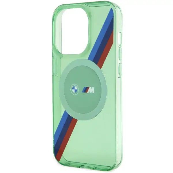BMW M Tricolor Stripes MagSafe case for iPhone 15 Pro - green - Cell phone cases and covers<<<HurtelXML