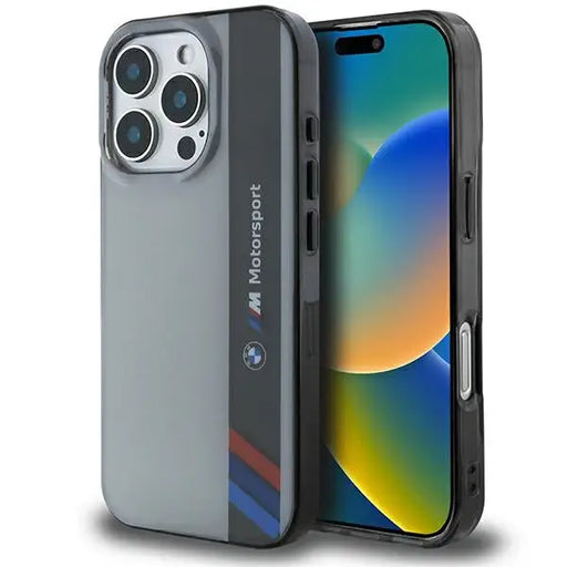 BMW Motosport IML Vertical Stripe iPhone 16 Pro Max Case - Gray - Cell phone cases and covers<<<HurtelXML