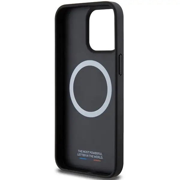 BMW Perforated Twisted Line MagSafe case for iPhone 15 Pro - black - Cell phone cases and covers<<<HurtelXML