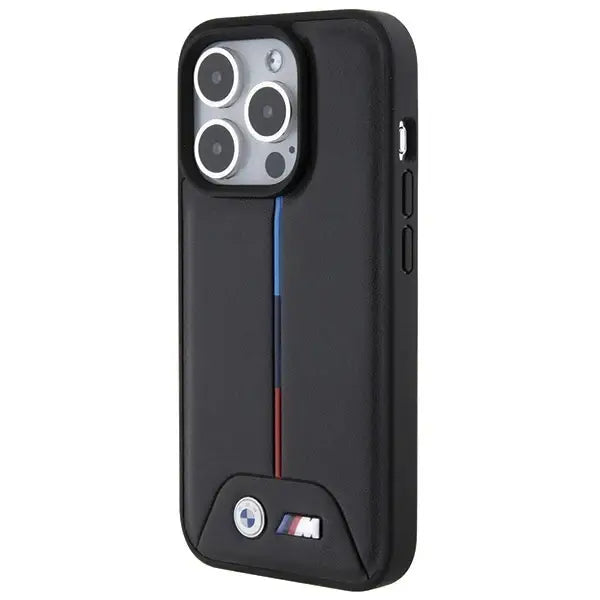 BMW Quilted Tricolor case for iPhone 15 Pro Max - black - Cell phone cases and covers<<<HurtelXML
