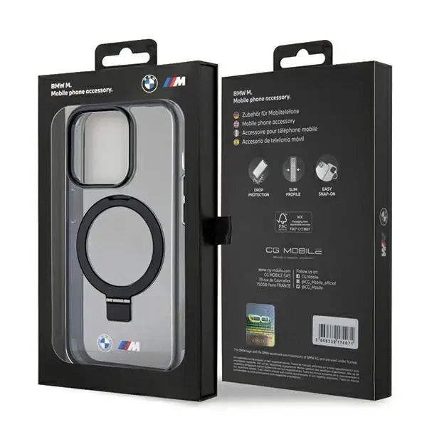 BMW Ring Stand M Collection MagSafe case for iPhone 15 Pro Max - black - Cell phone cases and covers<<<HurtelXML
