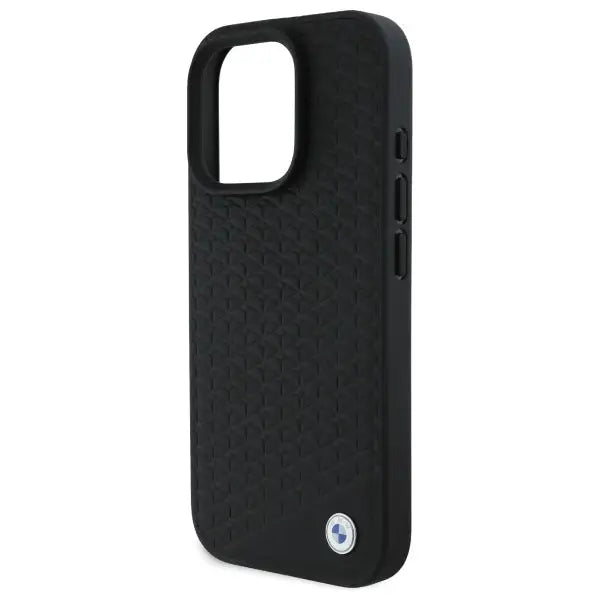 BMW Sign Leather Diamond Metal Logo MagSafe iPhone 16 Pro Case - Black - Cell phone cases and covers<<<HurtelXML
