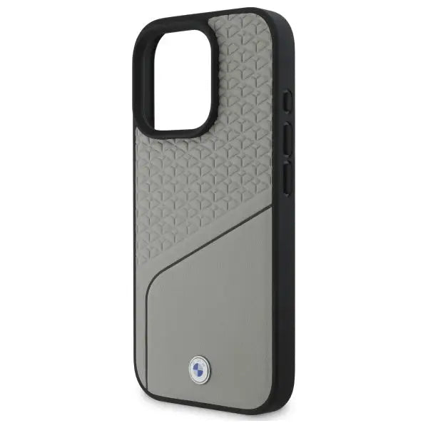 BMW Sign Leather Textured and Line MagSafe Case for iPhone 16 Pro Max - Gray - Cell phone cases and covers<<<HurtelXML