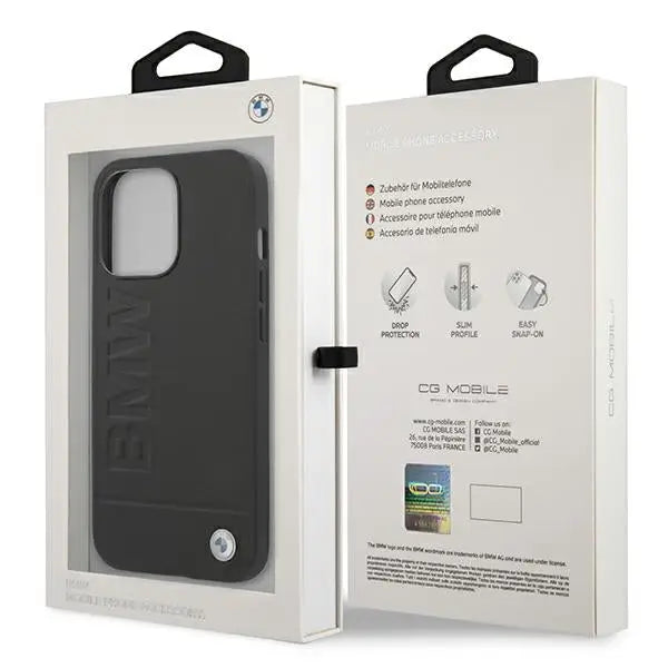 BMW Signature Logo Imprint Case for iPhone 13 Pro Max - Black - Cell phone cases and covers<<<HurtelXML