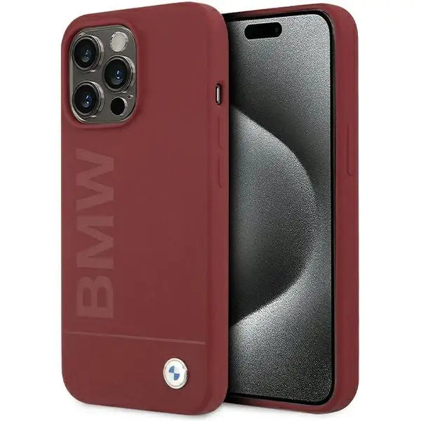 BMW Silicone Big Logo MagSafe case for iPhone 15 Pro Max - red - Cell phone cases and covers<<<HurtelXML