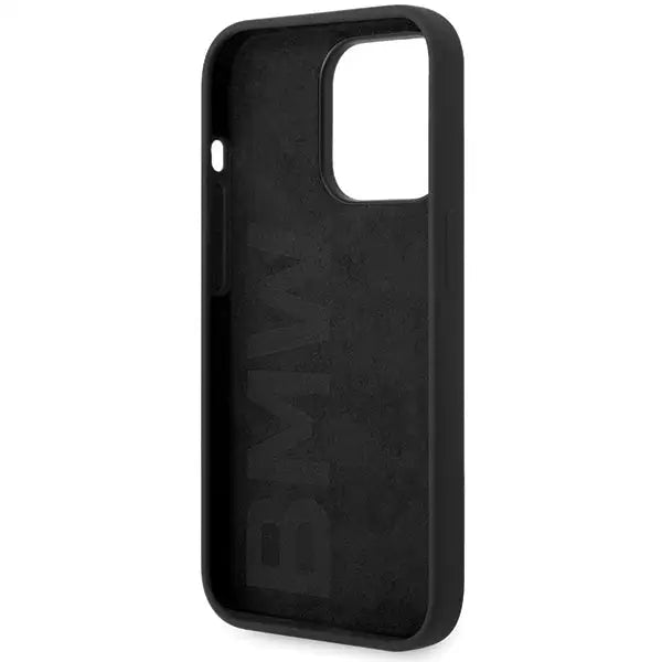 BMW Silicone Metal Logo iPhone 15 Pro Max Case - Black - Cell phone cases and covers<<<HurtelXML