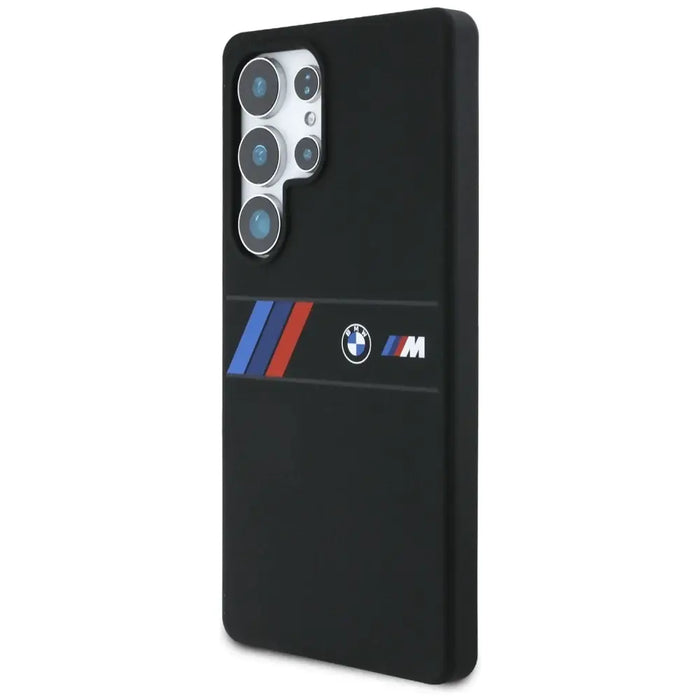 BMW Silicone Middle Tricolor Stripes MagSafe Case for Samsung Galaxy S25 Ultra - Black - Cell phone cases