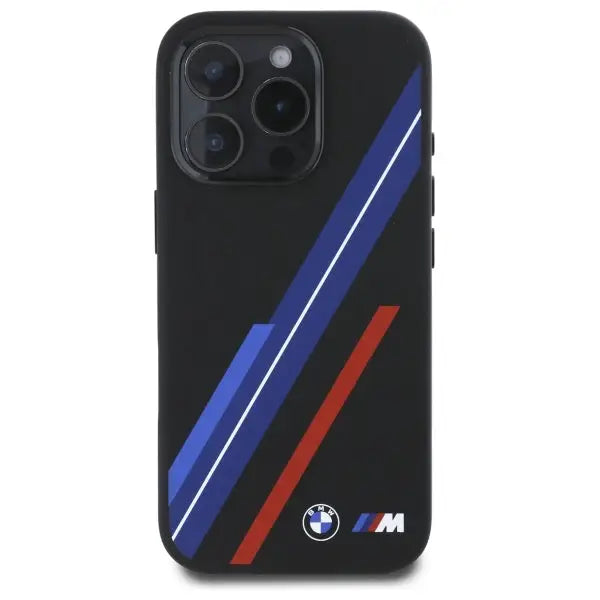 BMW Silicone Random Lines MagSafe iPhone 16 Pro Case - Black - Cell phone cases and covers<<<HurtelXML