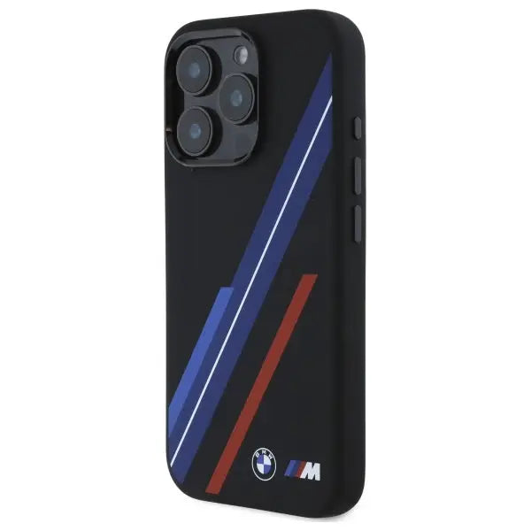 BMW Silicone Random Lines MagSafe iPhone 16 Pro Case - Black - Cell phone cases and covers<<<HurtelXML