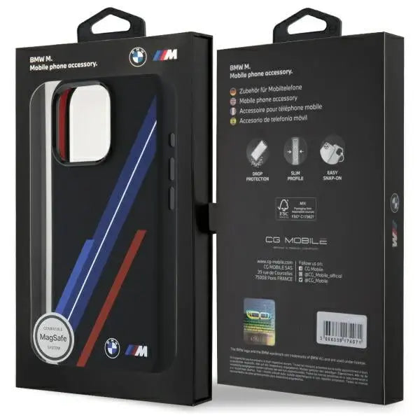 BMW Silicone Random Lines MagSafe iPhone 16 Pro Case - Black - Cell phone cases and covers<<<HurtelXML